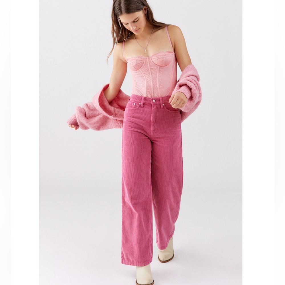 Urban Outfitters Pink Wide Leg Pants